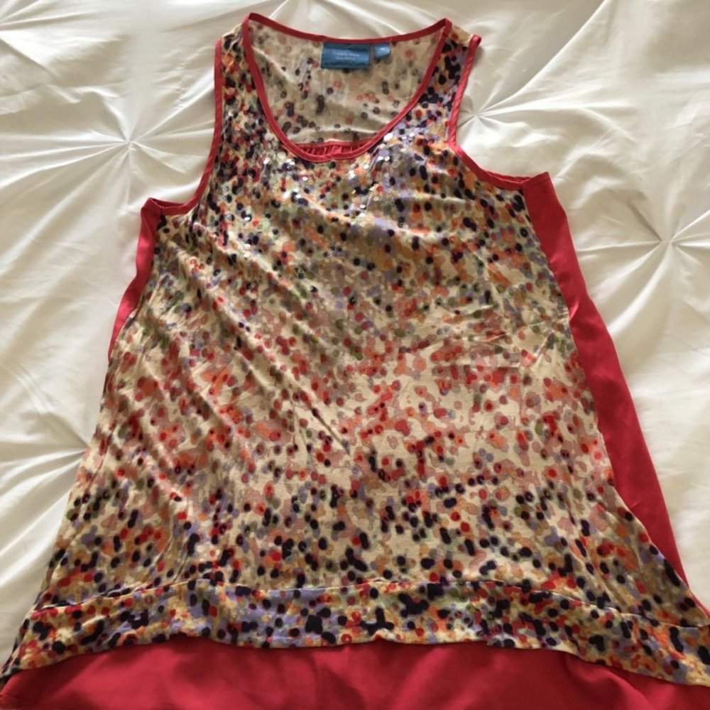 SimplyVera  Vera Wang Coral Tank
